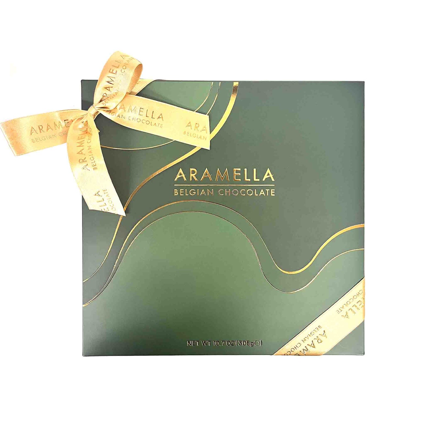 ARAMELLA BELGIAN CHOCOLATE GIFTBOX GREEN 305g