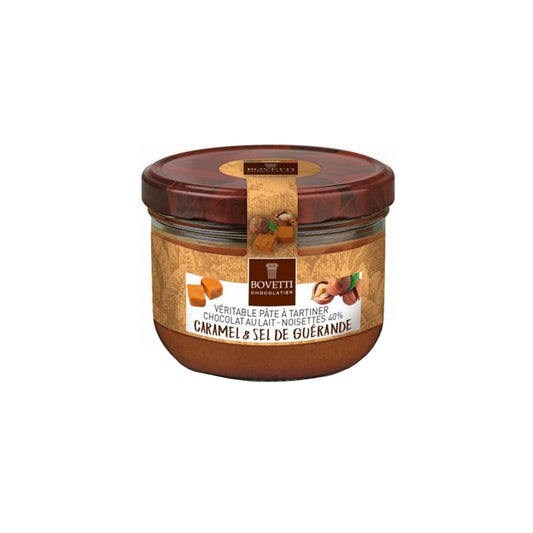 BOVETTI CHOCOLATE HAZELNUT SPREAD WITH CARAMEL & SEA SALT 200g