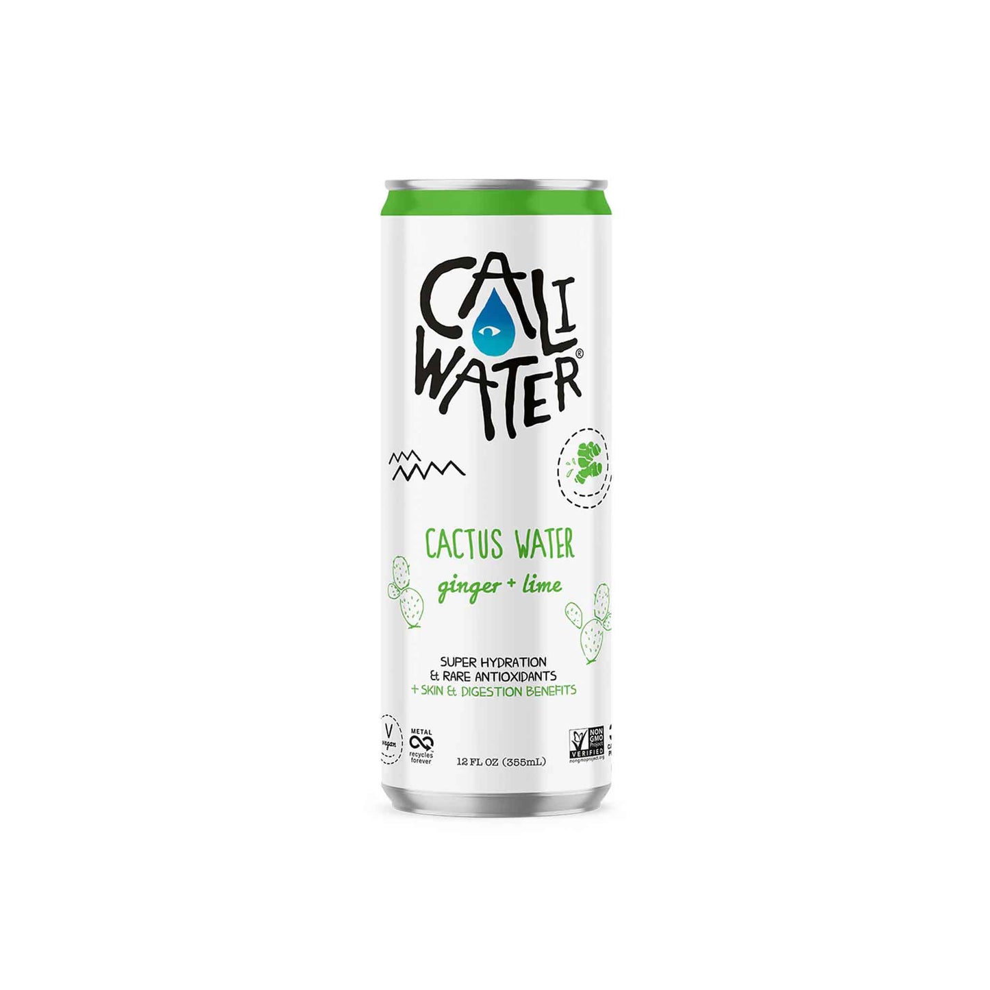 CALIWATER CACTUS WATER GINGER LIME 12oz