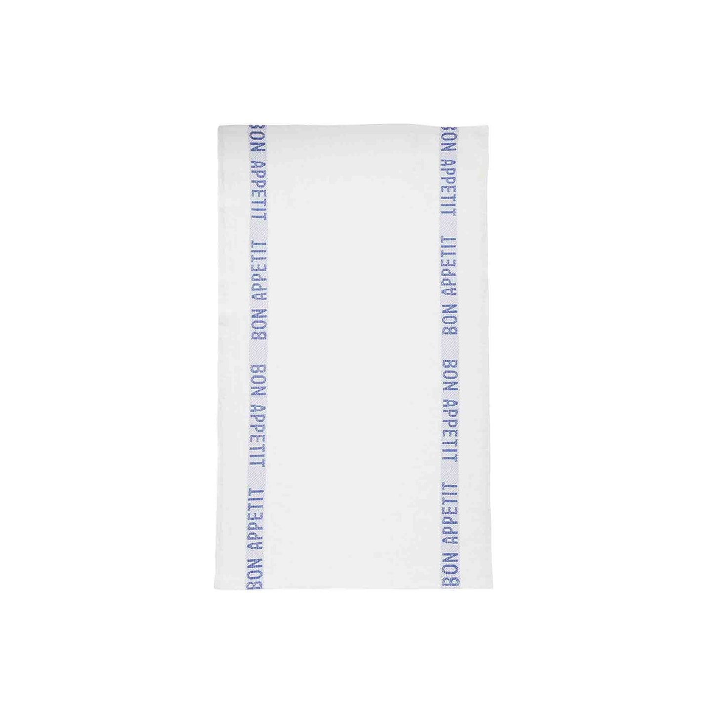 CHARVET EDITIONS BON APPETIT TEA TOWEL- WHITE/BLUE