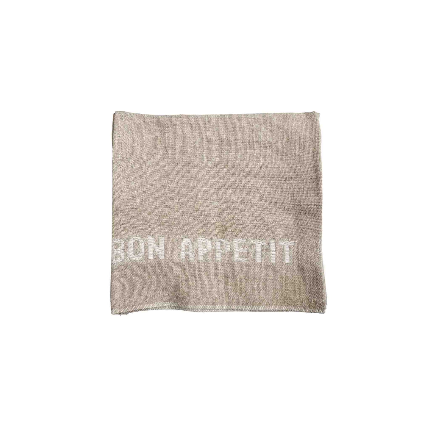 CHARVET EDITIONS BON APPETIT PLACEMAT - KHAKI/WHITE