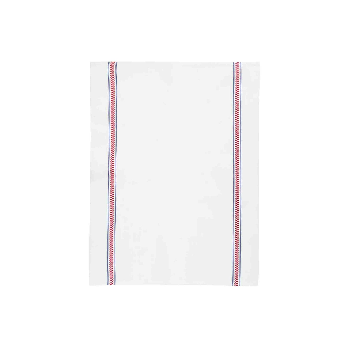 CHARVET EDITIONS EPI TEA TOWEL - WHITE/RED