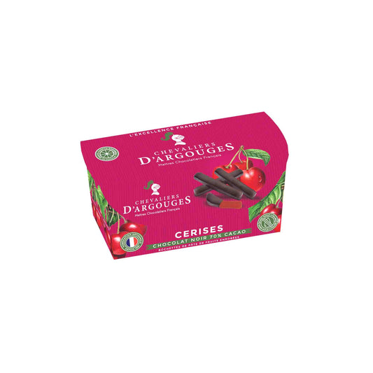 CHEVALIERS D'ARGOUGES CANDIED CHERRIES WITH DARK CHOCOLATE 150g