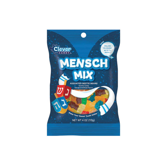 CLEVER CANDY MENSCH MIX GUMMY BEARS 4oz