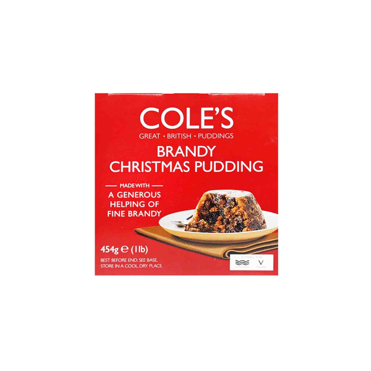 COLES BRANDY CHRISTMAS PUDDING 454g