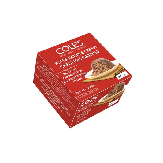 COLES RUM & DOUBLE CREAM CHRISTMAS PUDDING 350g