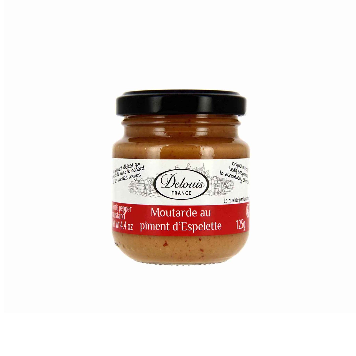 DELOUIS MUSTARD WITH ESPELETTE PEPPER 125g