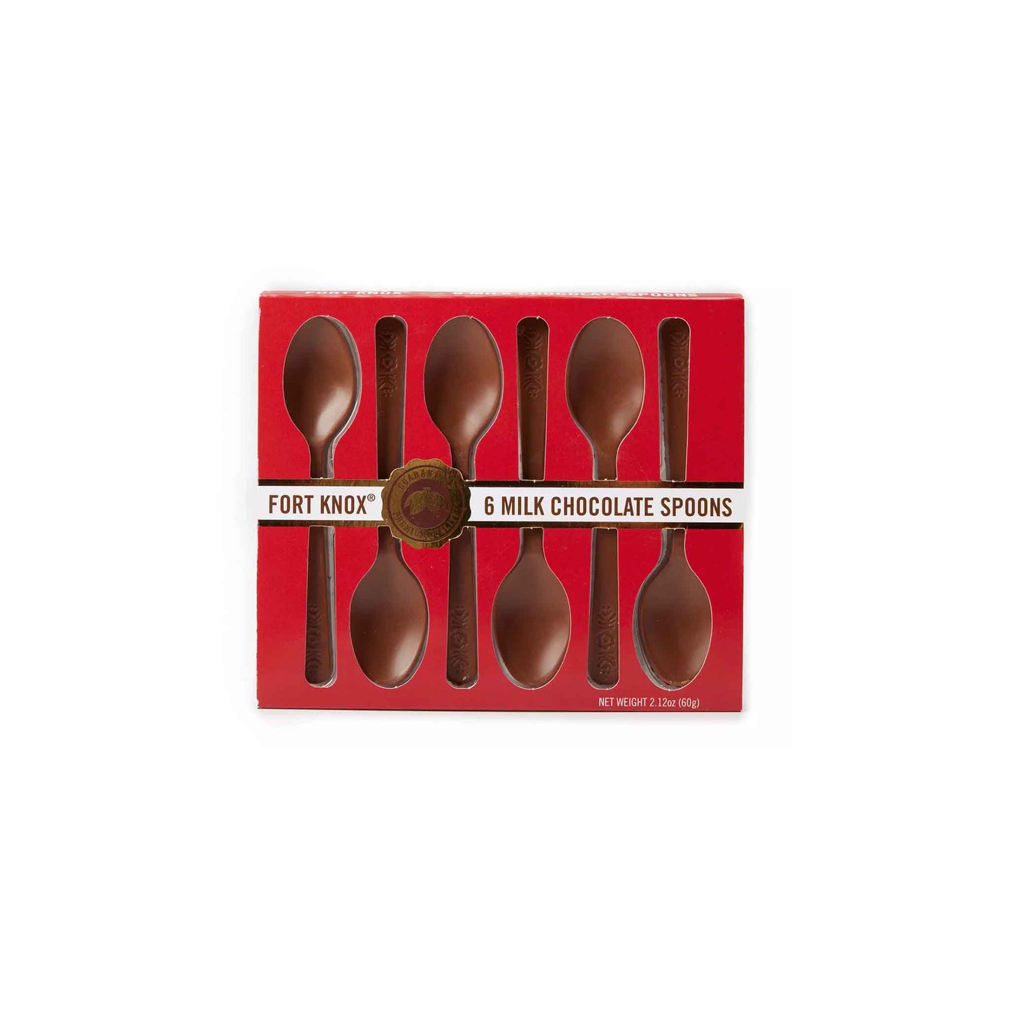 FORT KNOX 6 MILK CHOCOLATE SPOONS 60g