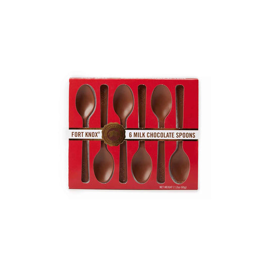 FORT KNOX 6 MILK CHOCOLATE SPOONS 60g