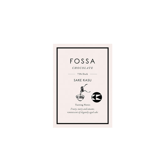 FOSSA SAKE KASU 73% DARK CHOCOLATE 50g