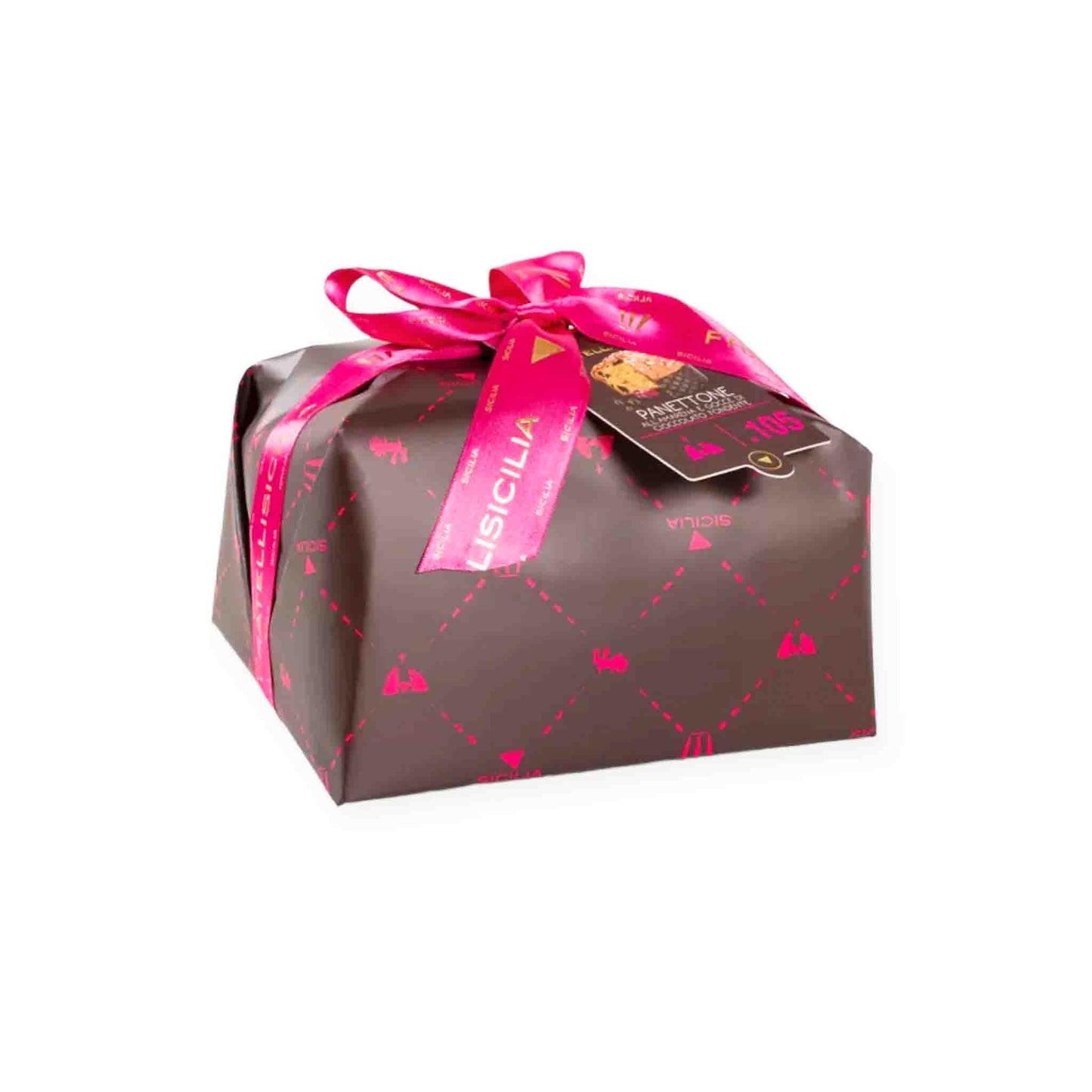 FRATELLISICILIA PANETTONE WITH BLACK CHERRY AND CHOCOLATE CUBES 500g