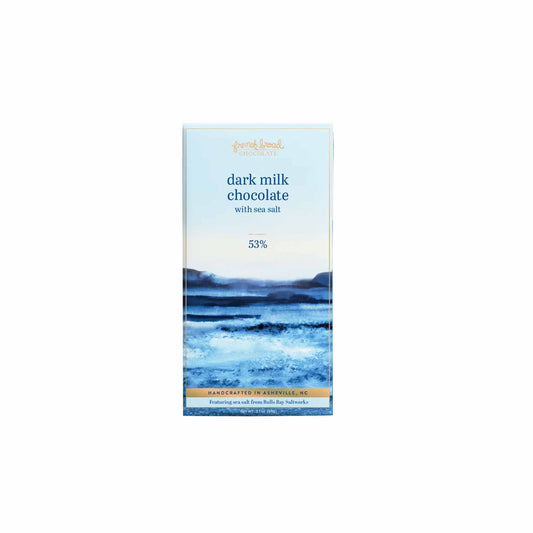 FRENCH BROAD 53% DARK MILK CHOCOLATE WITH SEA SALT 60g