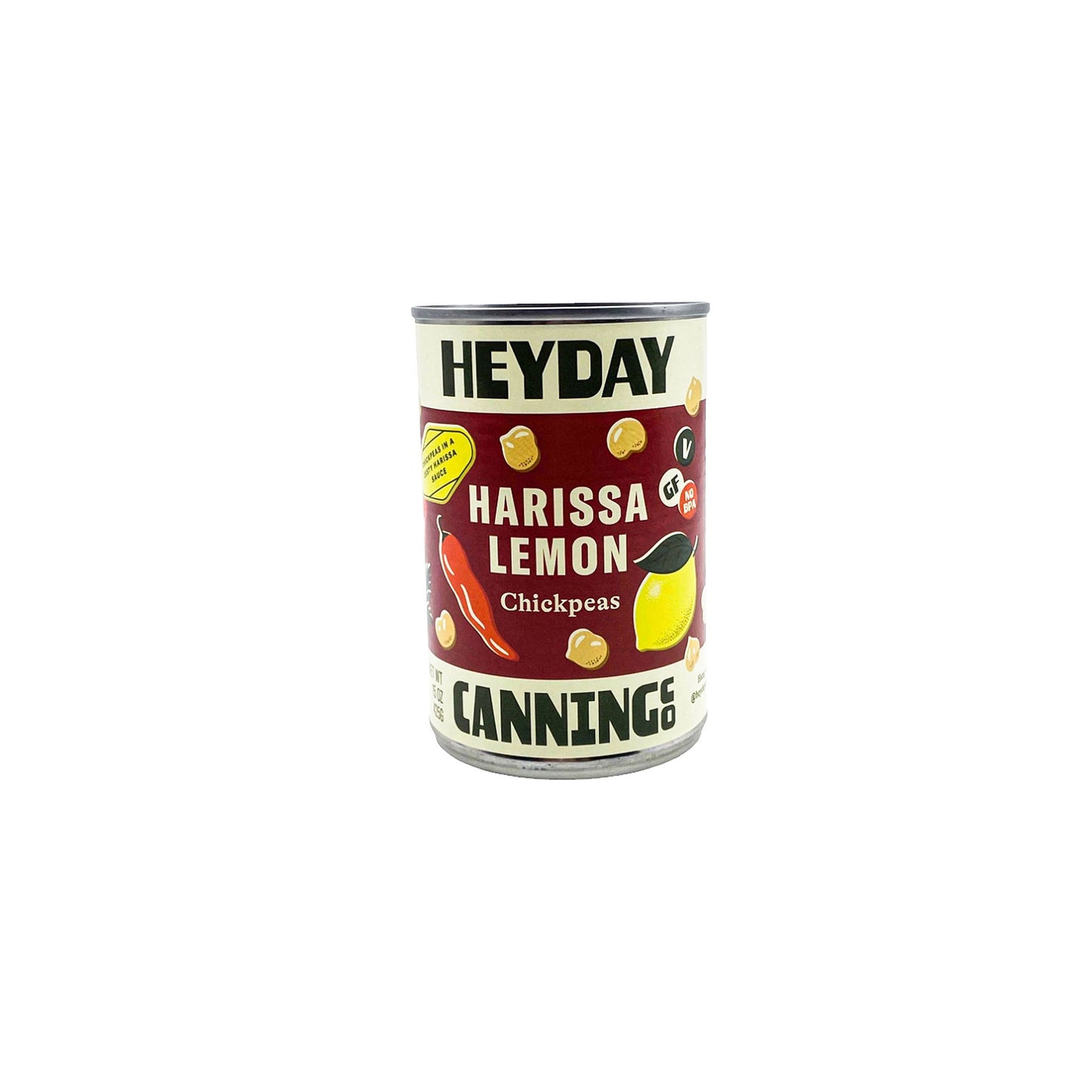 HEYDAY HARISSA LEMON CHICKPEAS 15oz