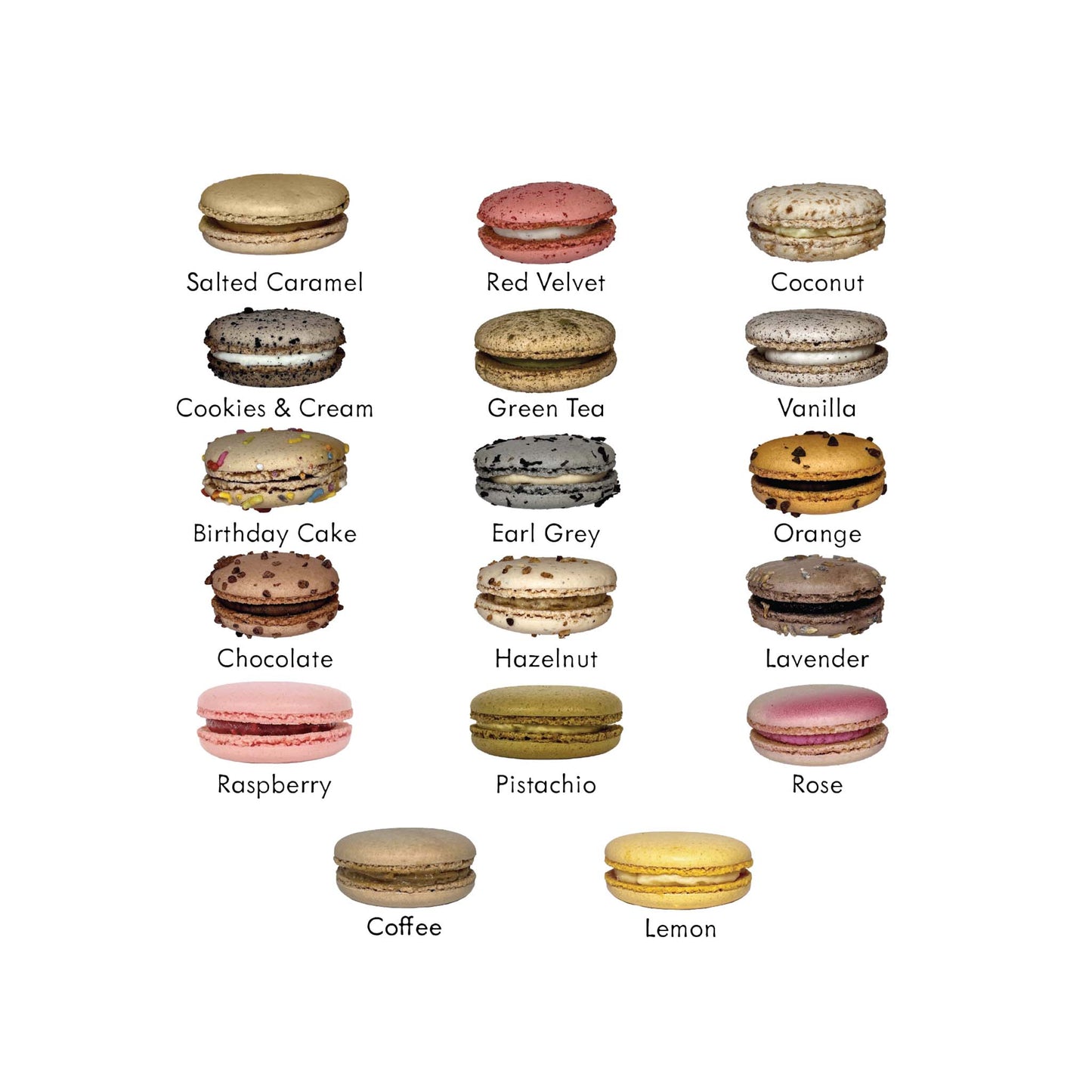 MACARONS BOX OF 6 ASSORTED FLAVORS