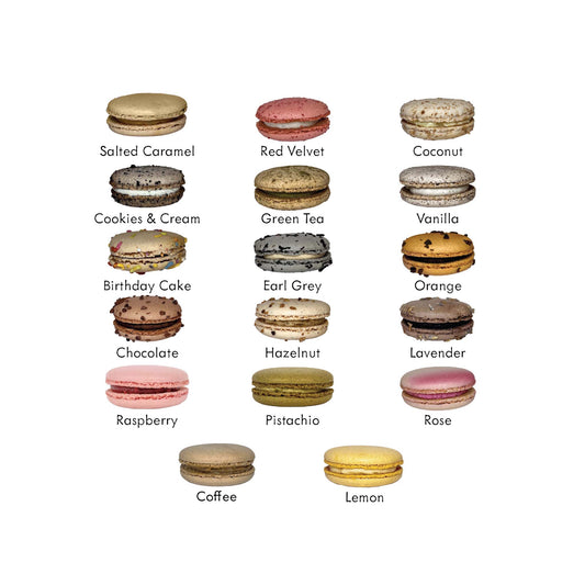 MACARONS BOX OF 12 ASSORTED FLAVORS