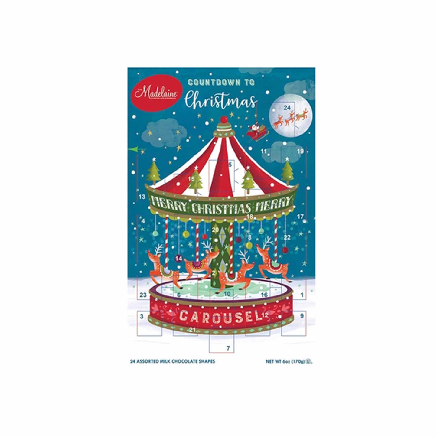 MADELAINE CAROUSEL CHRISTMAS ADVENT CALENDAR 6oz