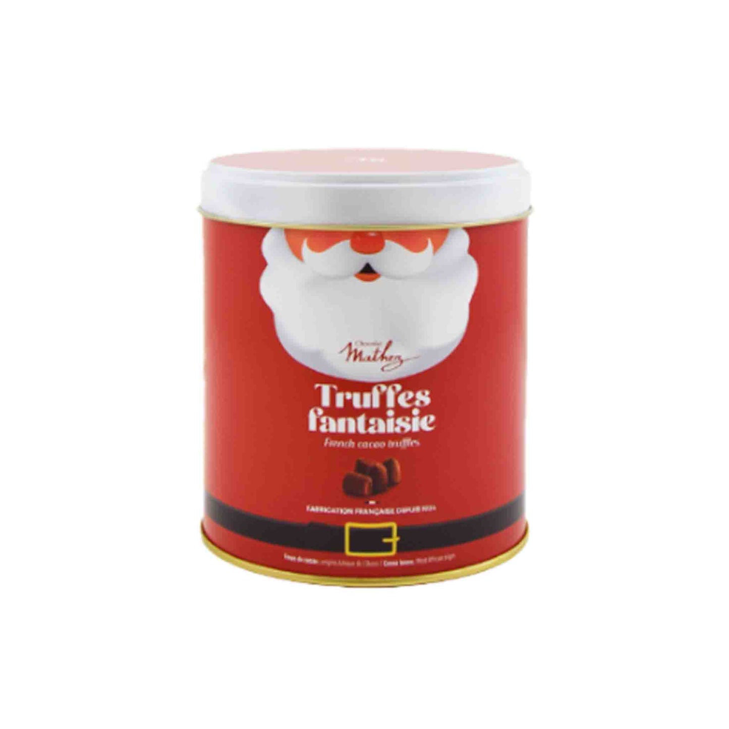 MATHEZ COCOA PLAIN TRUFFLES SANTA TIN 250g