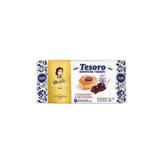 MATILDE VICENZI TESORO COOKIES WITH FABBRI CHERRIES 90g