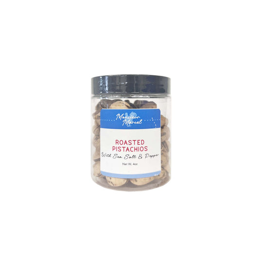 MONSIEUR MARCEL SEA SALT & PEPPER PISTACHIOS 4oz