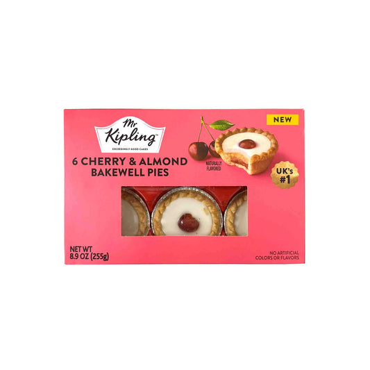 MR KIPLING CHERRY & ALMOND BAKEWELL PIES 6 COUNT 8.9oz