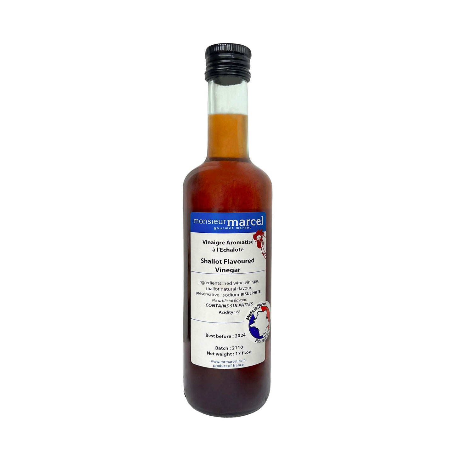 Monsieur Marcel Shallot Vinegar in a Glass Bottle