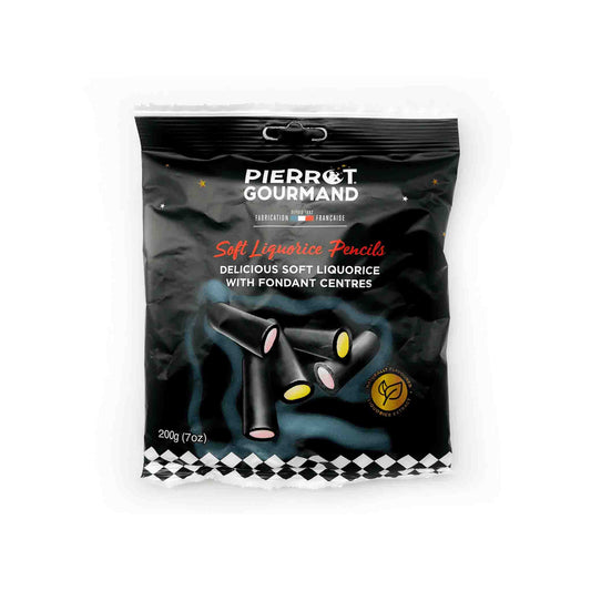 PIERROT GOURMAND SOFT LICORICE STICKS WITH FONDANT CENTER 200g