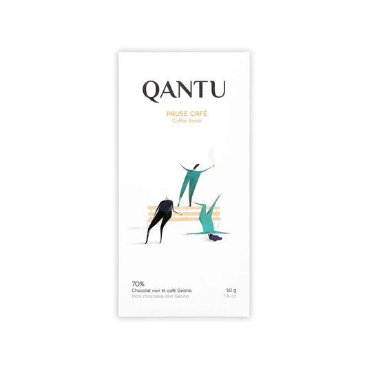 QANTU PAUSE CAFE 70% DARK CHOCOLATE AND GEISHA