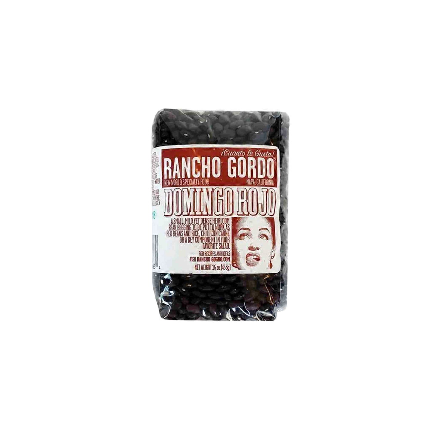 RANCHO GORDO DOMINGO ROJO BEANS 16oz