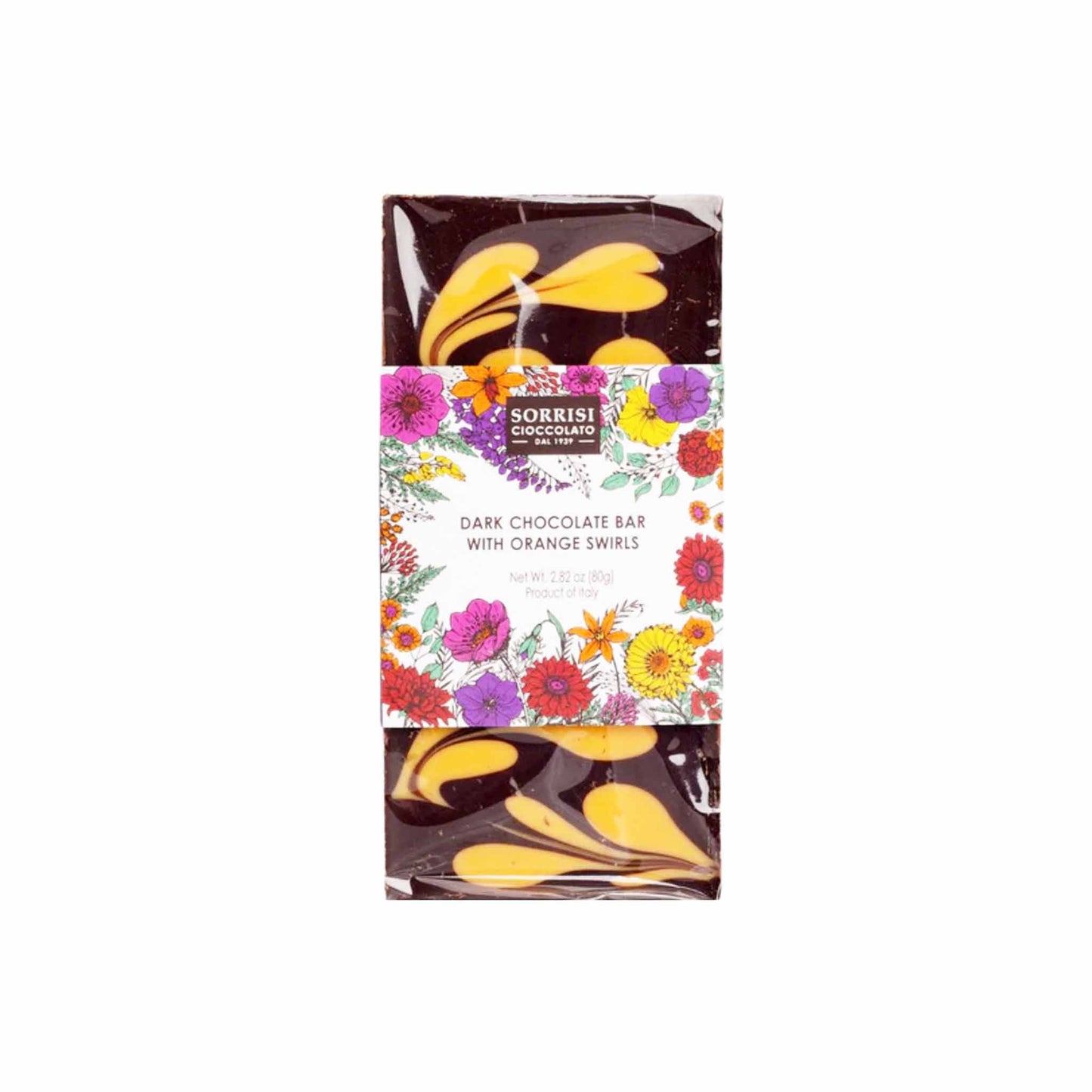 SORRISI DARK CHOCOLATE WITH ORANGE SWIRLS 2.8oz