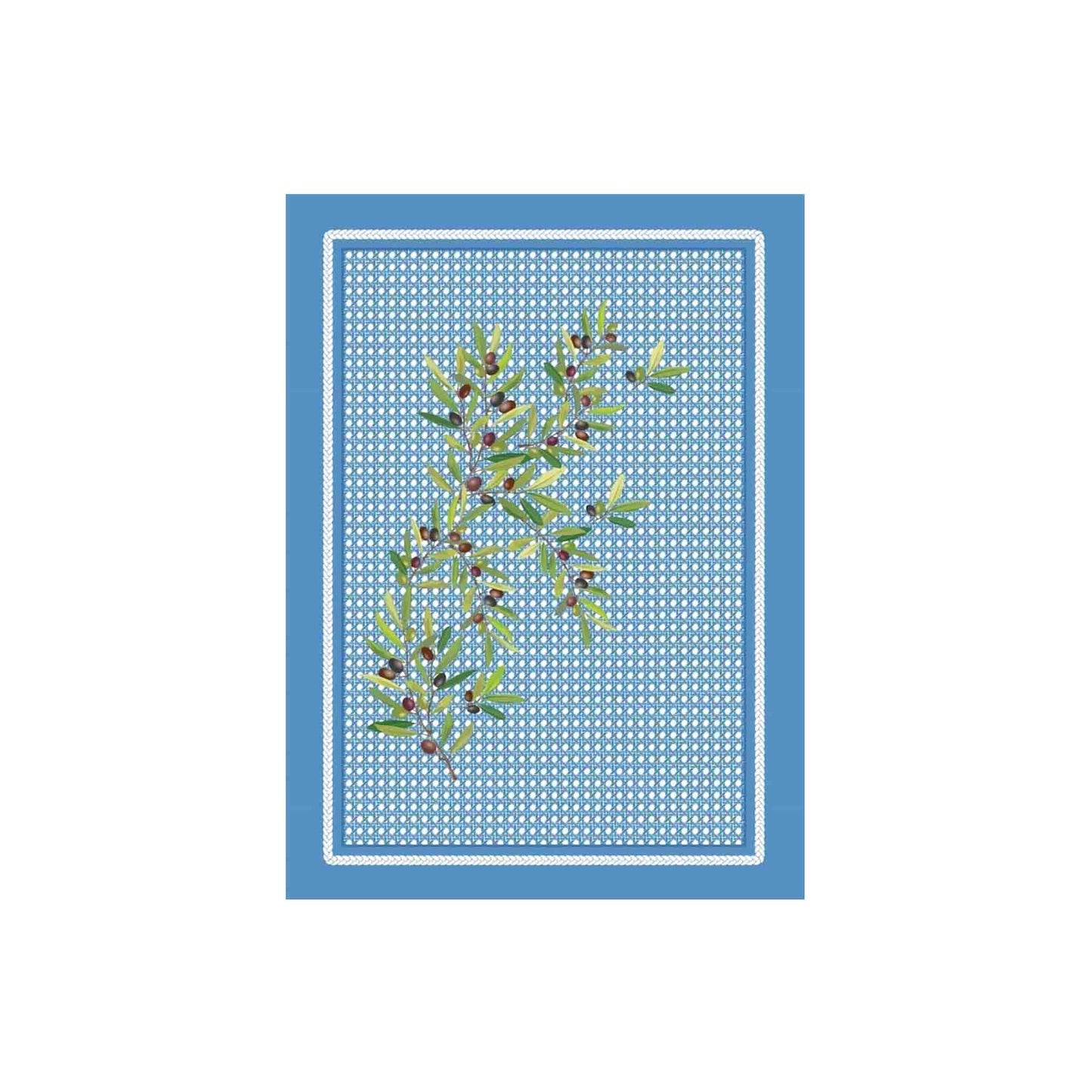 TISSUS TOSELLI NYONS TEA TOWEL - AZUR