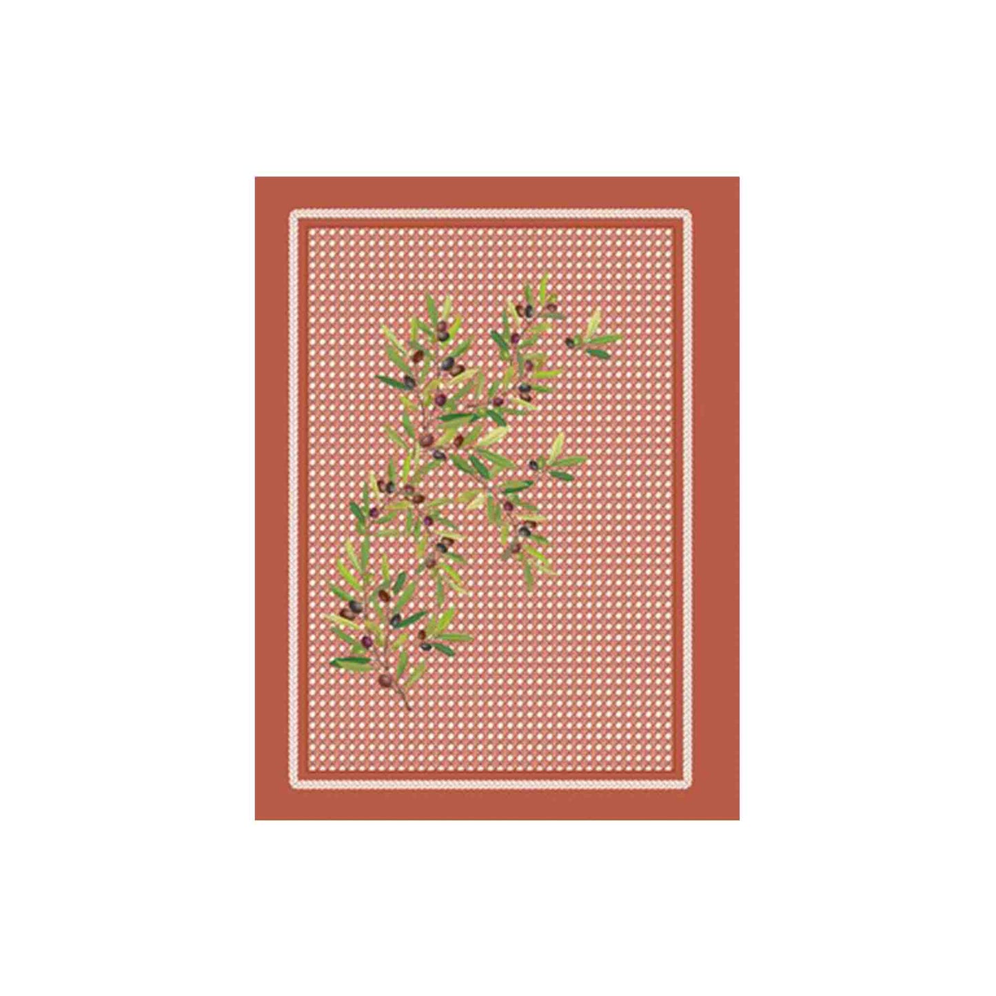 TISSUS TOSELLI NYONS TEA TOWEL - TERRACOTTA