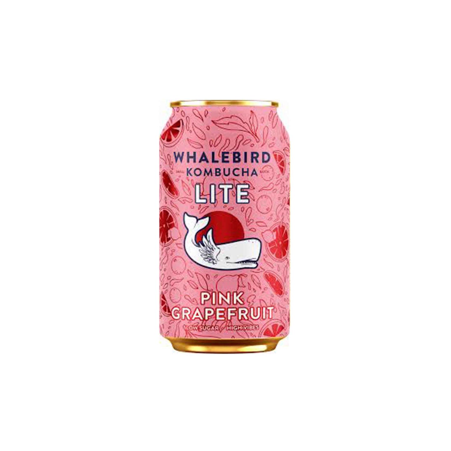 WHALEBIRD PINK GRAPEFRUIT KOMBUCHA 12oz