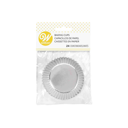 WILTON SILVER FOIL BAKING CUPS 24 COUNT