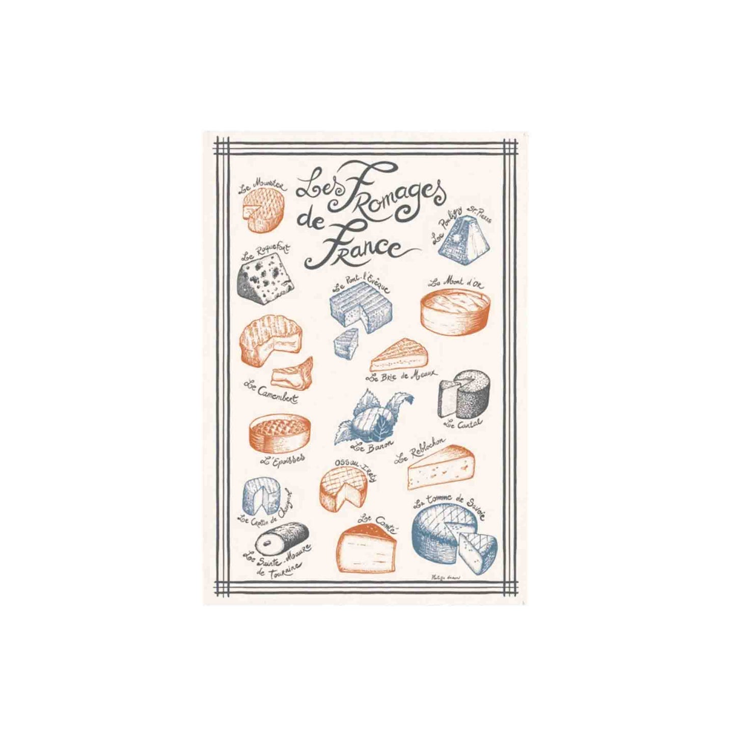 WINKLER FRENCH CHEESE TEA TOWEL - ECRU