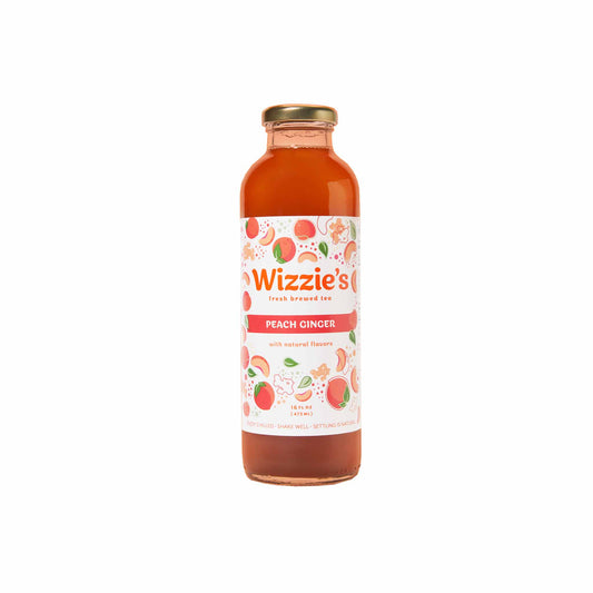 WIZZIE'S PEACH GINGER TEA 16oz