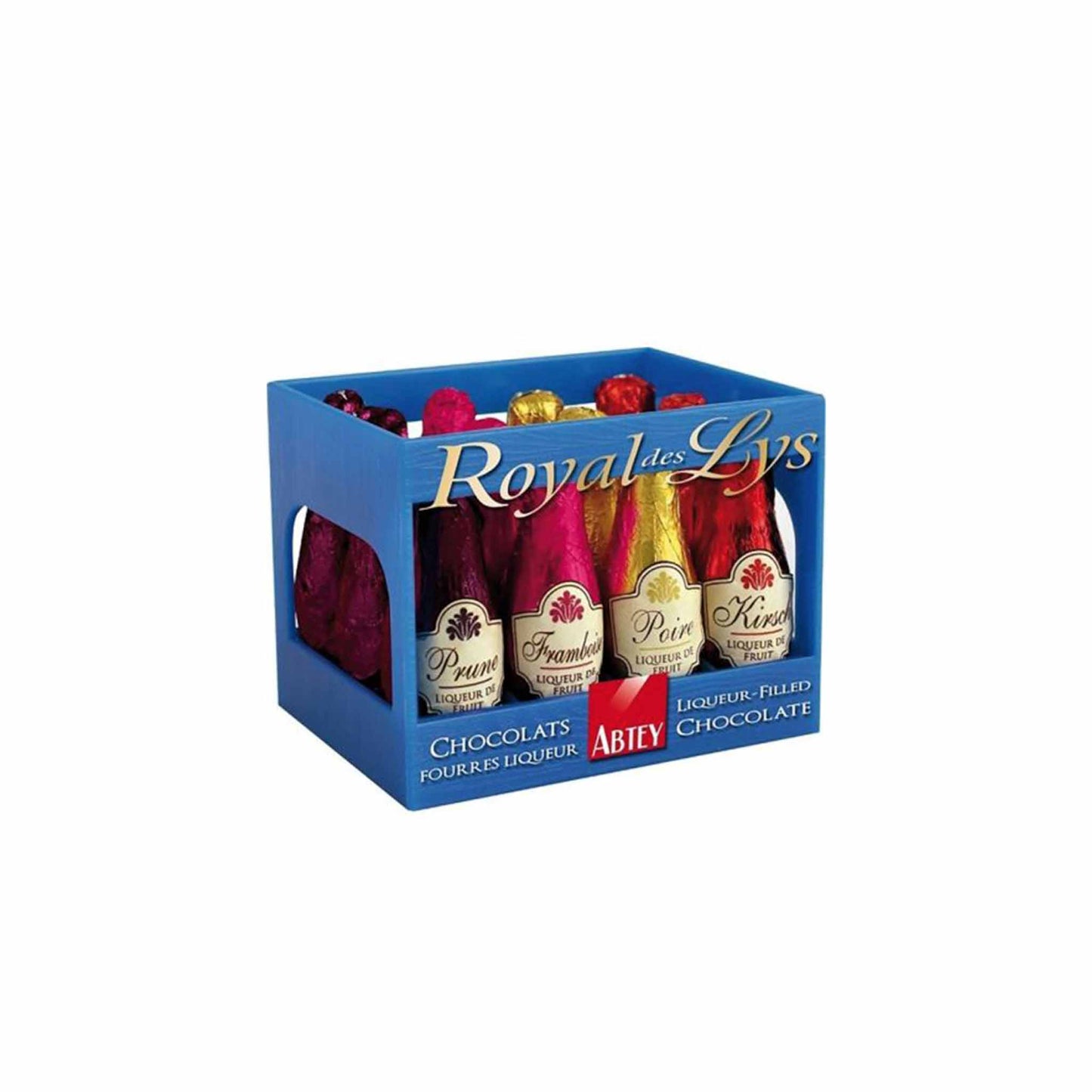 ABTEY LIQUEUR FILLED MINI CHOCOLATE BOTTLES CRATE 108g