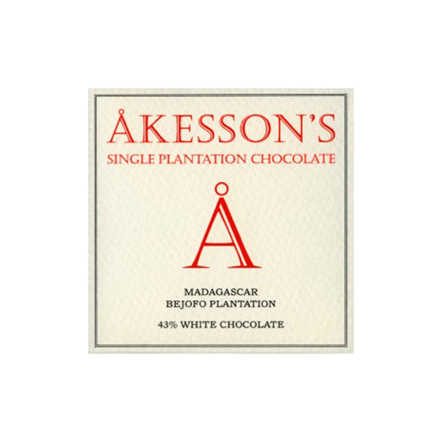 AKESSON'S MADAGASCAR 43% WHITE CHOCOLATE 60g