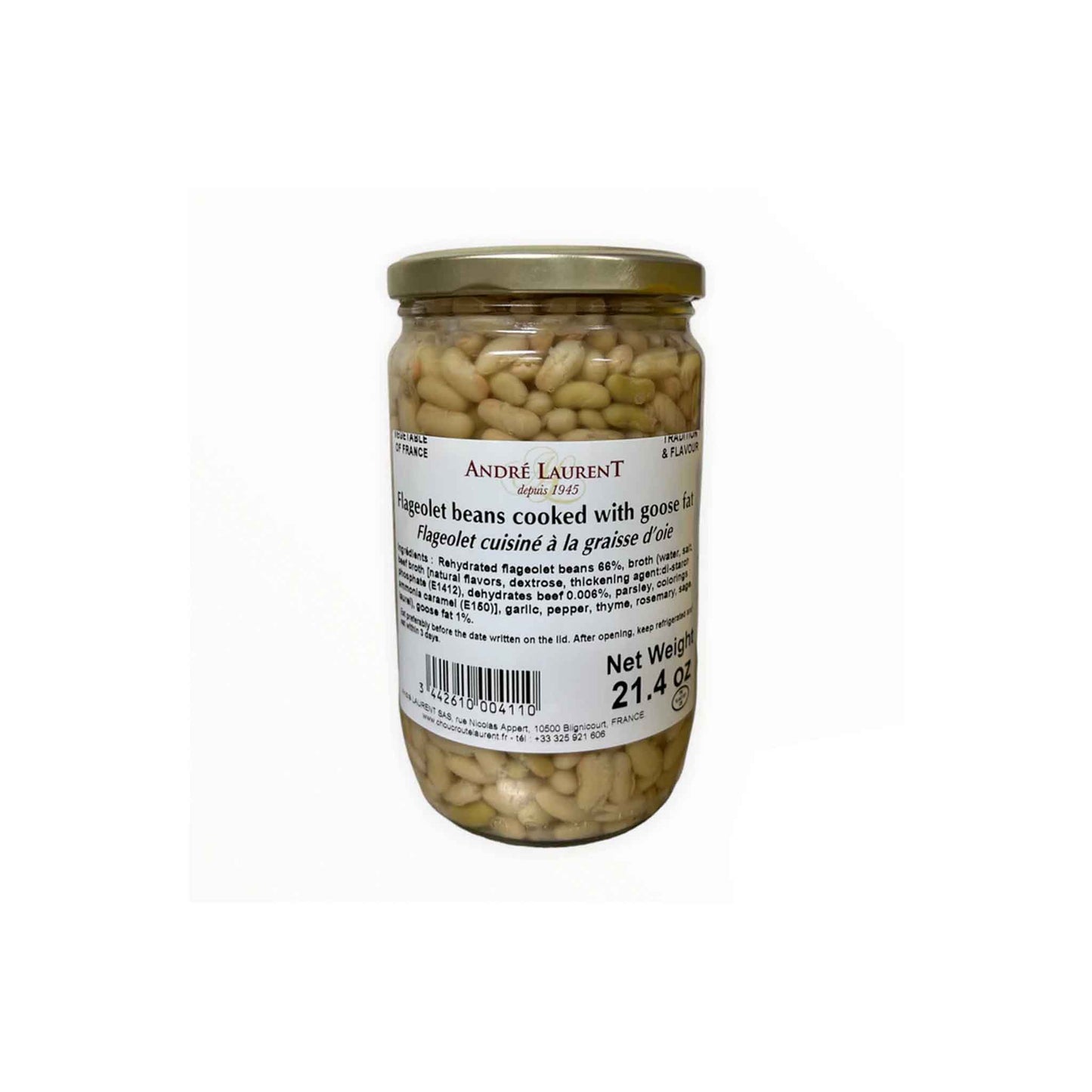 ANDRE LAURENT FLAGEOLET BEANS GOOSE FAT 21.4oz