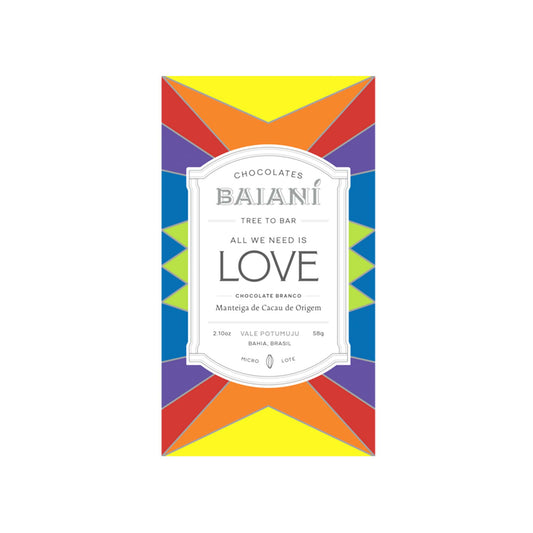 BAIANI ALL WE NEED IS LOVE CHOCOLATE BAR 58g