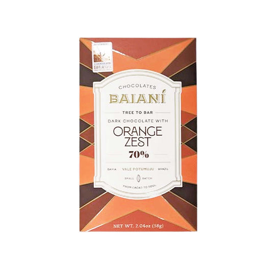 BAIANI ORANGE ZEST 70% DARK CHOCOLATE 58g