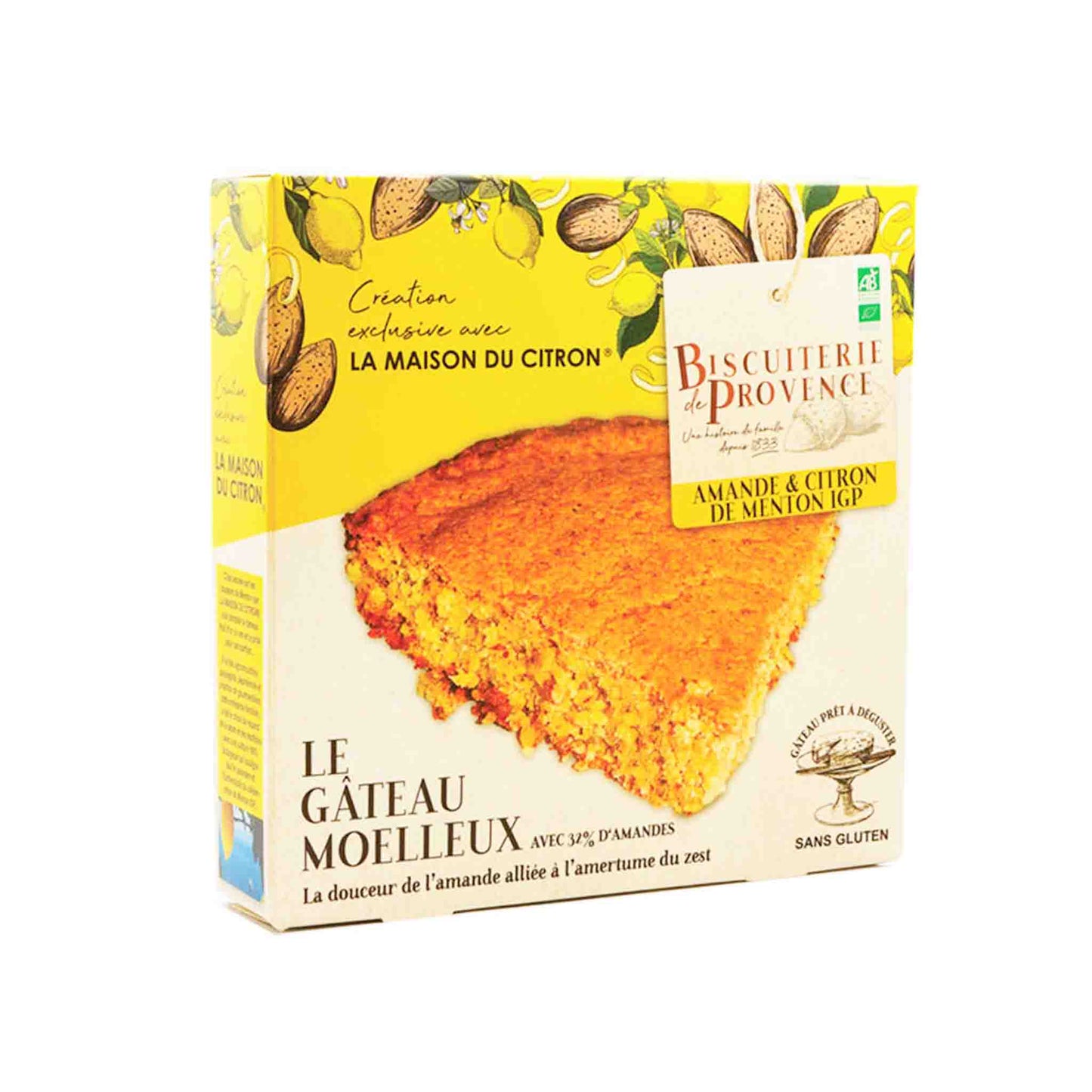 BISCUITERIE DE PROVENCE GLUTEN FREE ALMOND CAKE WITH LEMON 225g