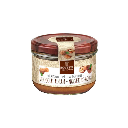 BOVETTI 40% MILK CHOCOLATE WITH HAZELNUT SPREAD 200g