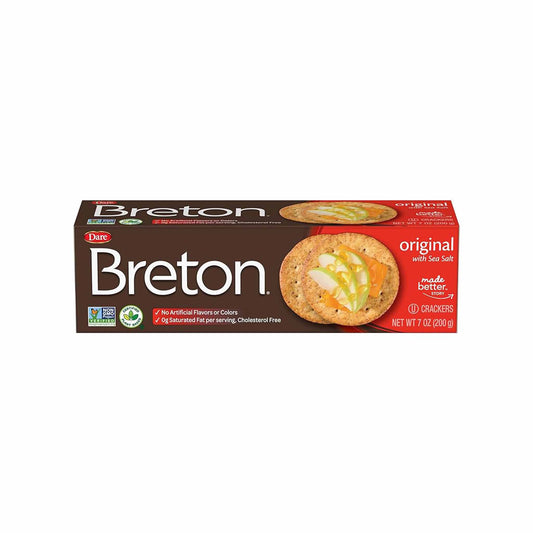 BRETON ORIGINAL CRACKERS WITH SEA SALT 7oz