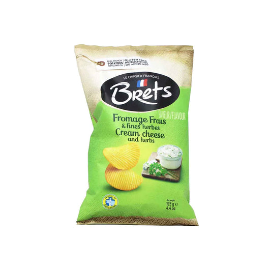 BRETS CREAM CHEESE & HERB CHIPS 125g