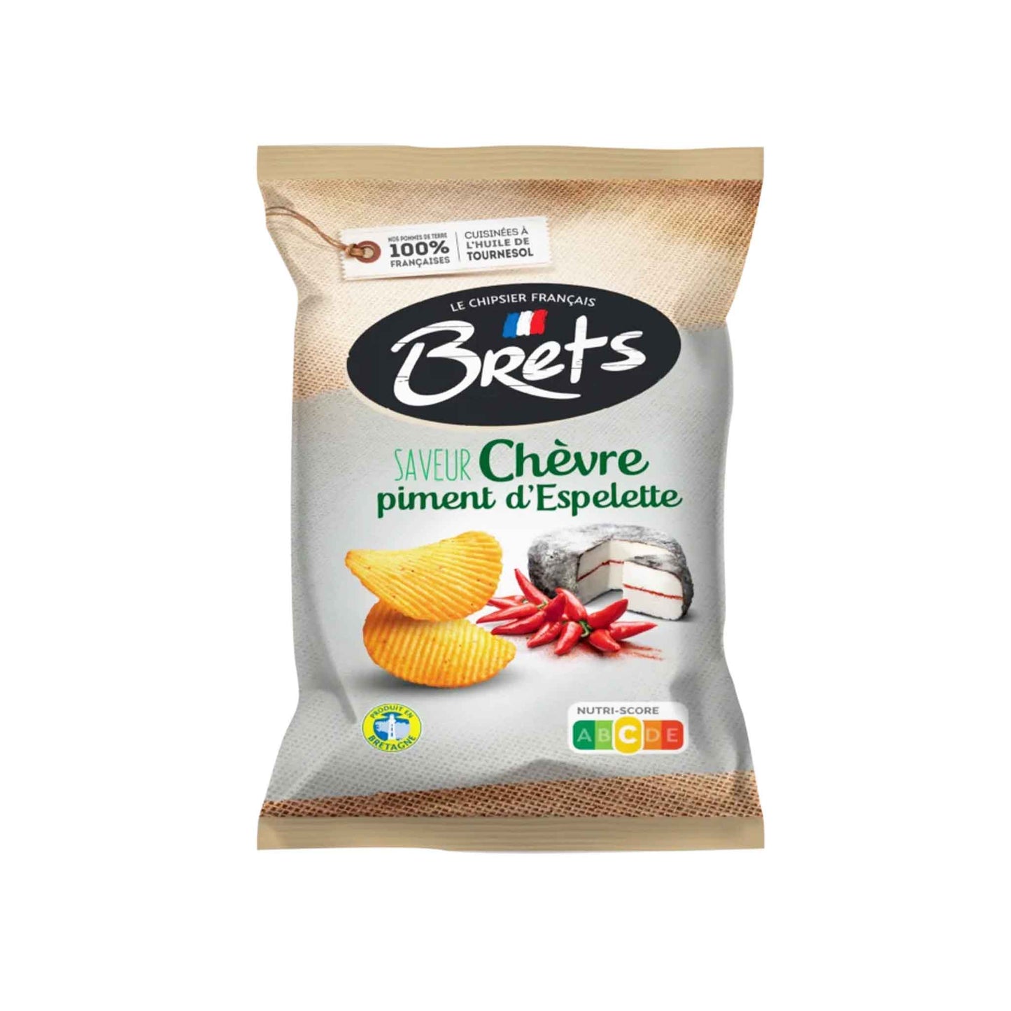 BRETS GOAT CHEESE WITH ESPELETTE CHIPS 125g