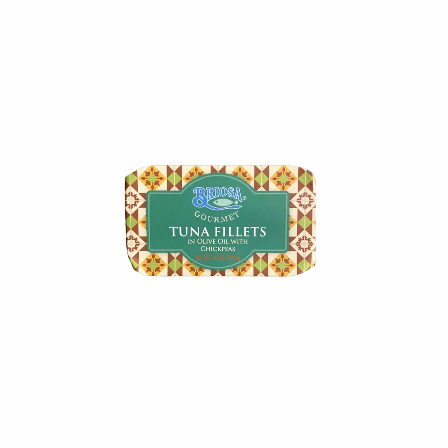 BRIOSA GOURMET TUNA FILLETS IN OLIVE OIL WITH CHICKPEAS 120g