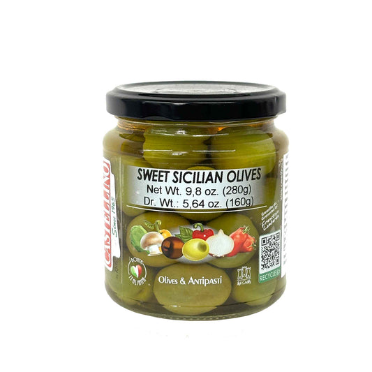 CASTELLINO SWEET SICILIAN GREEN OLIVES 10oz