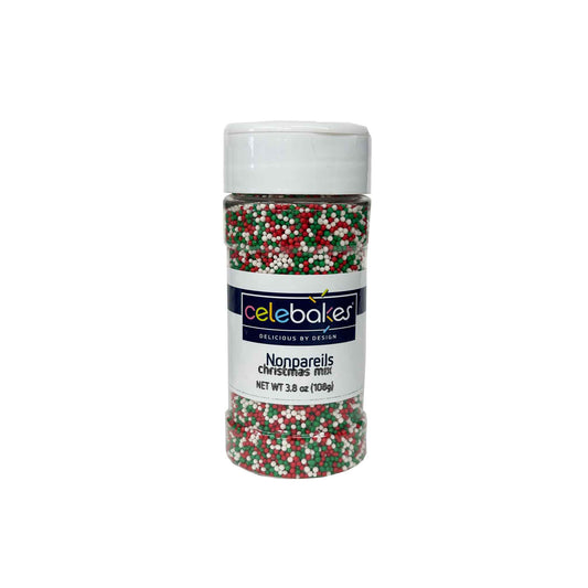 CELEBAKES CHRISTMAS MIX NONPAREILS 3.8oz