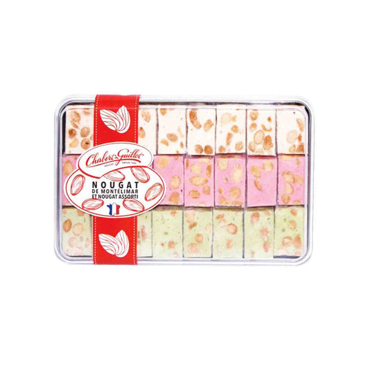 CHABERT & GUILLOT ASSORTED (VANILLA, RASPBERRY AND PISTACHIO) NOUGAT 250g