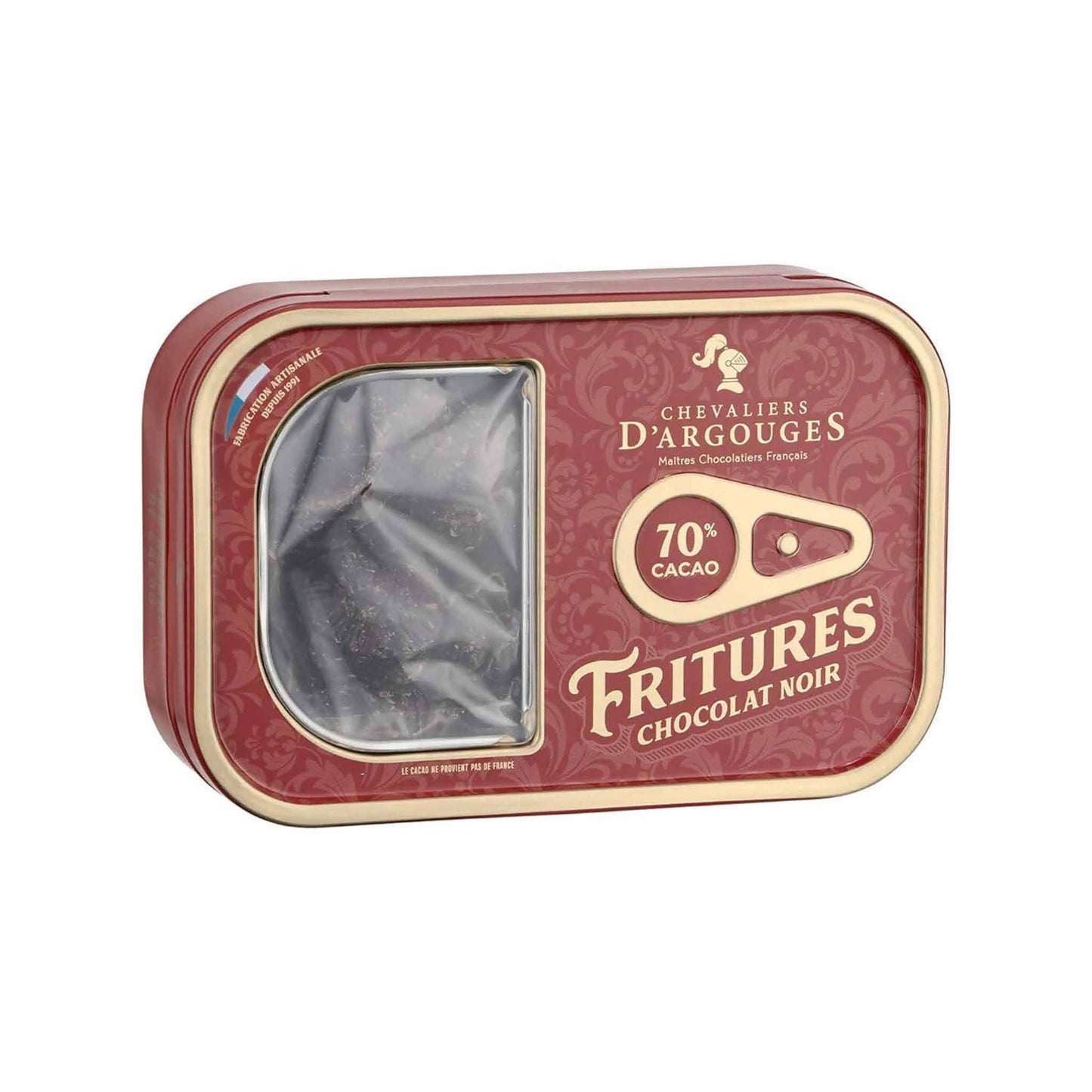 CHEVALIER D'ARGOUGES DARK CHOCOLATE SARDINES 90g